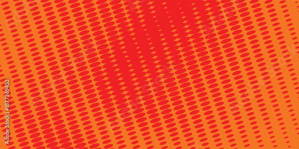 Obraz Dots halftone orange color pattern gradient texture with technology digital background. Dots pop art comics vector eps10