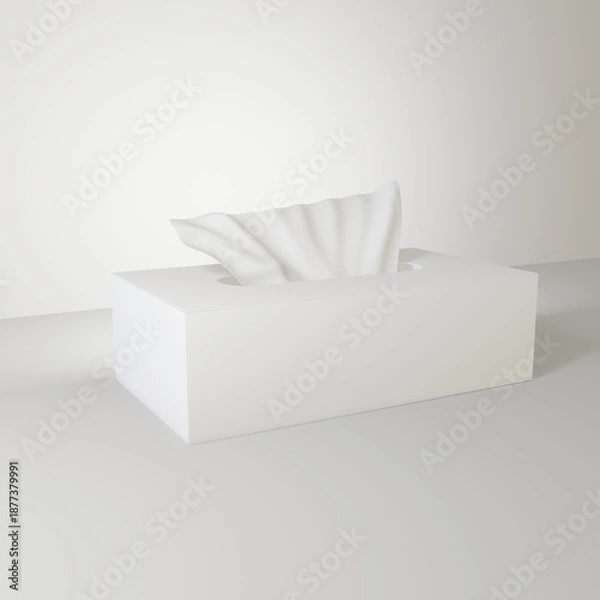 Obraz tissue box mockup isolated on white background