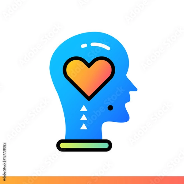 Obraz Flat passion icon for startup business. Suitable for mobile apps, websites and presentation