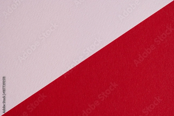 Obraz Minimal Red and Pink Paper Background with Diagonal Split
