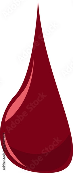 Obraz Blood Drop Flat Illustration