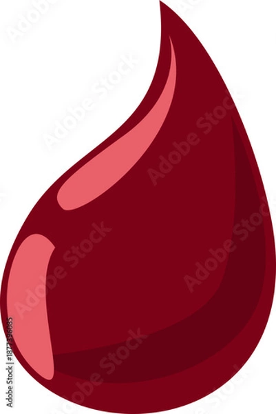 Obraz Blood Drop Flat Illustration