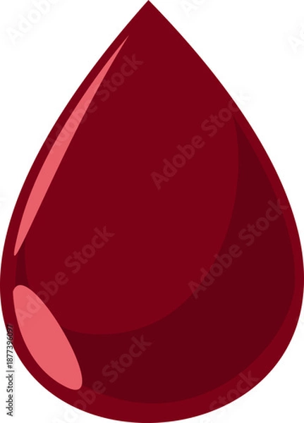 Obraz Blood Drop Flat Illustration