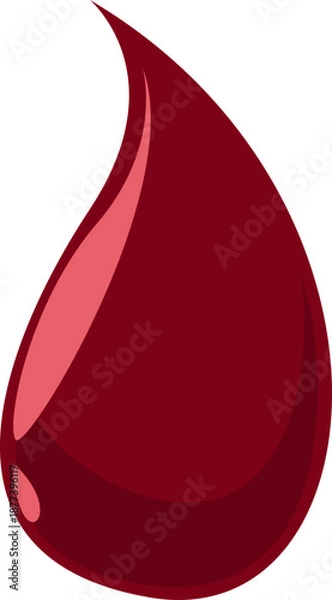 Obraz Blood Drop Flat Illustration