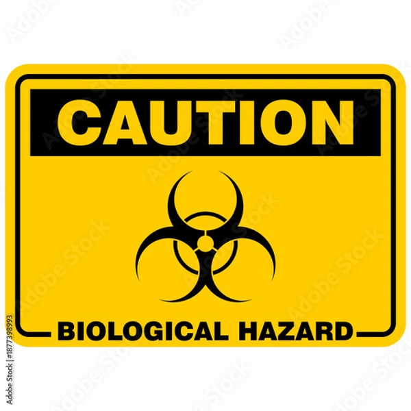 Obraz Caution, Biological Hazard, sign vector