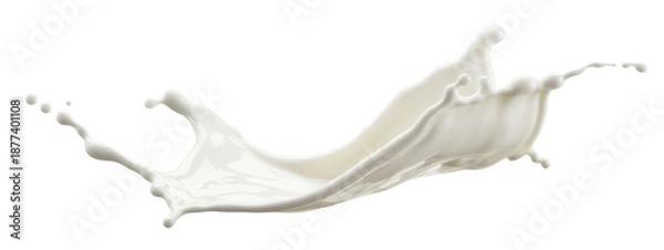 Obraz milk splash isolated on white background.