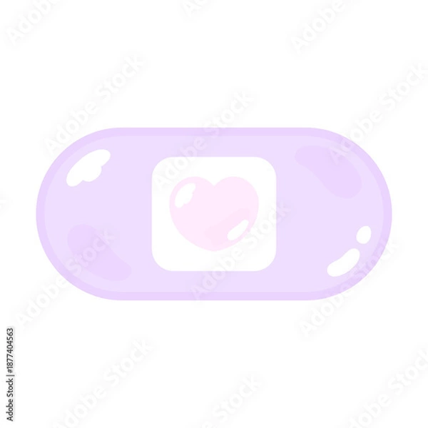 Obraz ぷっくり恋のハート絆創膏⭐︎PNG