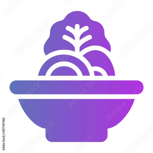 Fototapeta healthy diet Line Gradient Icon