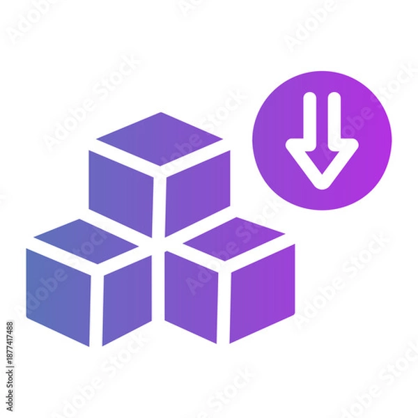 Fototapeta reduce sugar Line Gradient Icon