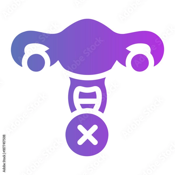 Fototapeta uterus Line Gradient Icon