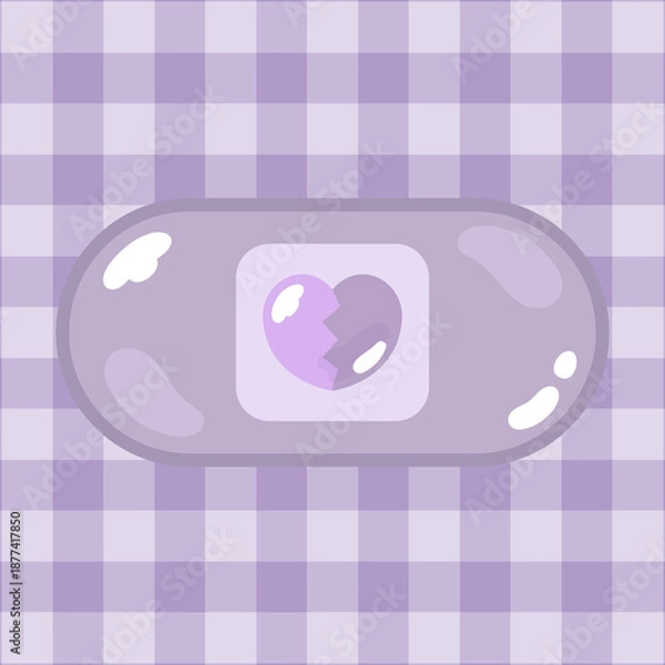 Obraz ぷっくり失恋ハート絆創膏❤︎