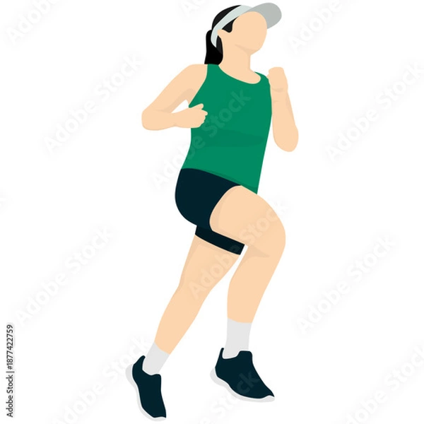 Obraz People Running Illustration