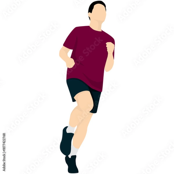Obraz People Running Illustration