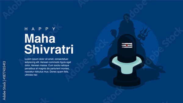 Obraz vector maha shivratri background template