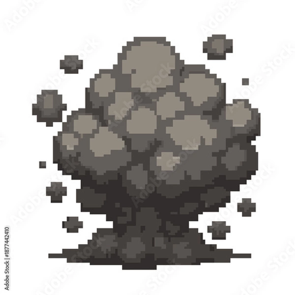 Fototapeta Pixel art explosion