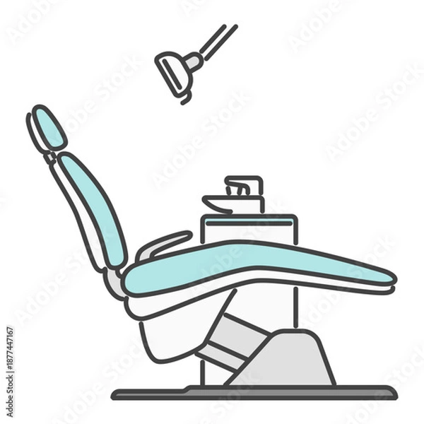 Obraz 歯科健診をイメージしたシンプルな歯科チェアとライト