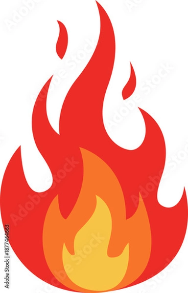 Obraz Burninf fire flame icon for simple design