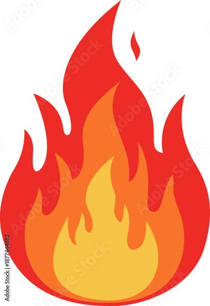 Obraz Burning fire flame illustration