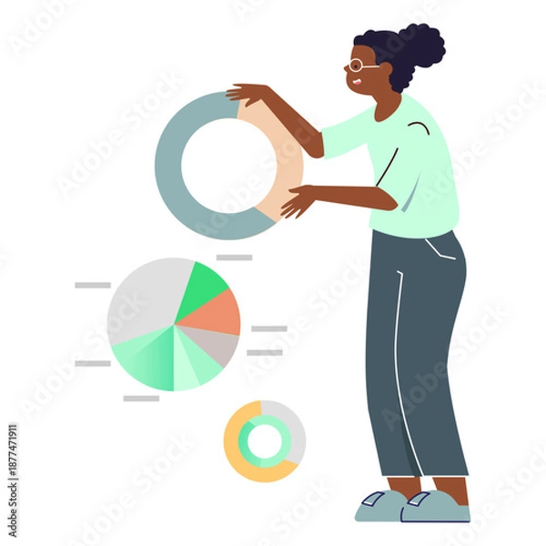 Fototapeta Business Data Analysis and Visualization Illustration