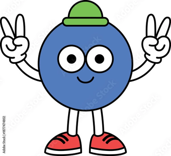 Obraz Circle Geometric Shape Character Math School Illustration Victory Posture