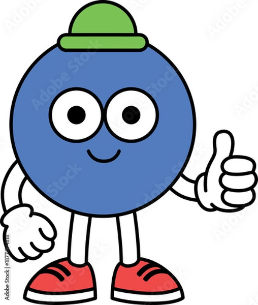 Obraz Circle Geometric Shape Character Math School Illustration Thumb Up