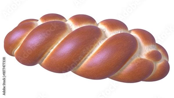 Obraz Golden Brown Braided Challah Bread