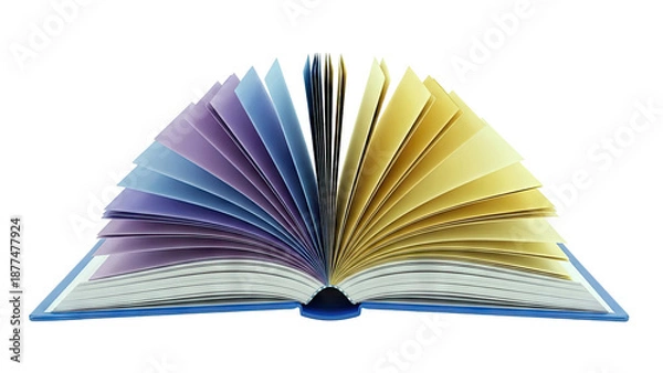 Obraz Open Book with Color Gradient Pages