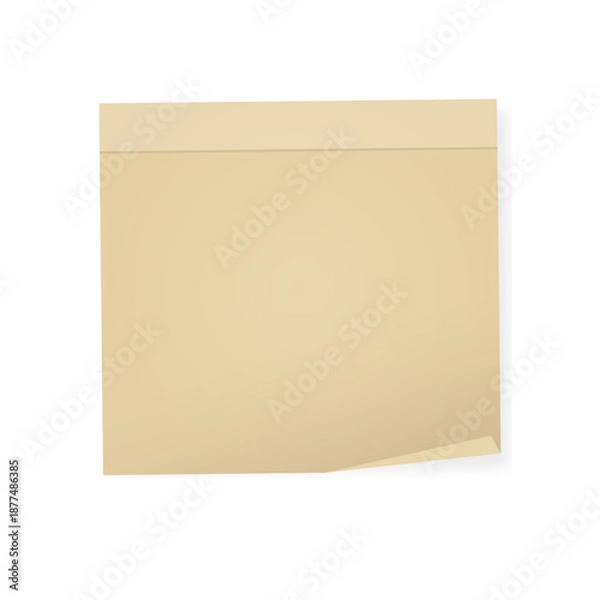 Obraz craft Sticky Note with folded Corner