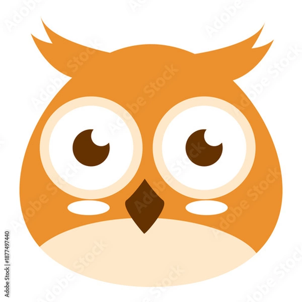 Obraz Cute Owl Face Illustration