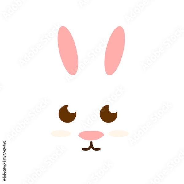 Obraz Cute White Rabbit Face