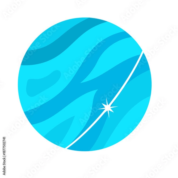 Obraz Blue Planet Vector Icon