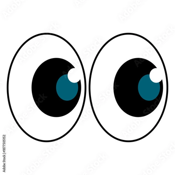 Obraz Cartoon eyes looking right