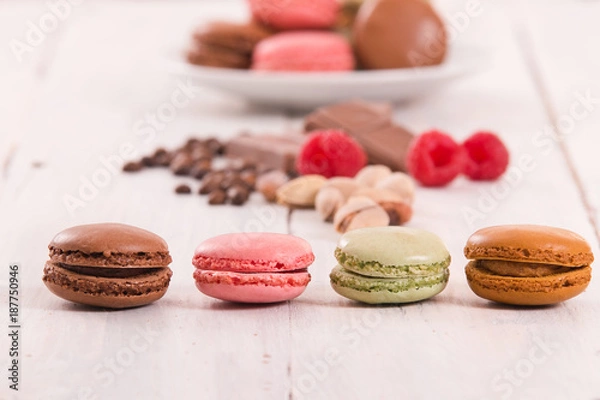 Fototapeta Colorful macarons. 