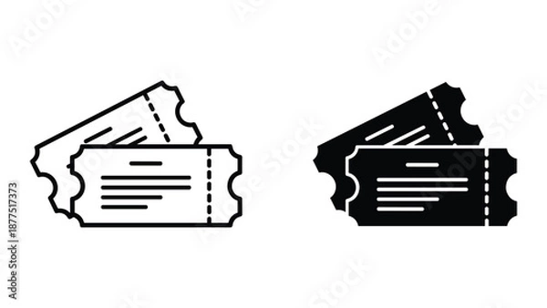 Obraz Ticket icon set