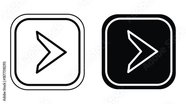 Obraz Play button icon set for media player