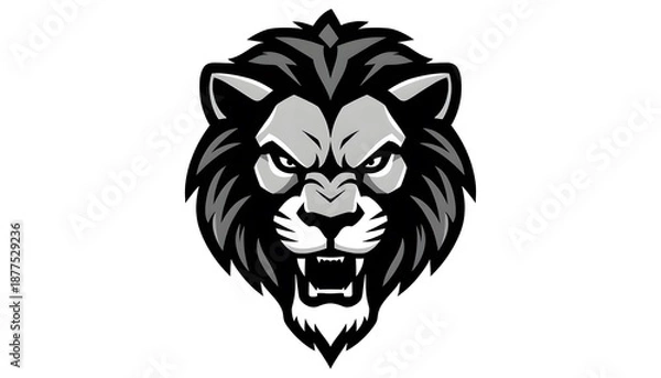 Obraz Aggressive Lion Head Logo