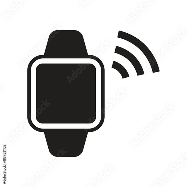 Obraz Smartwatch wireless wave solid icon