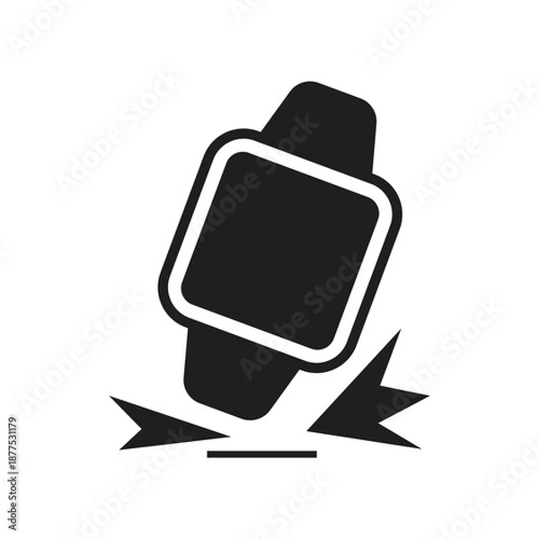 Obraz Smartwatch impact crash solid icon