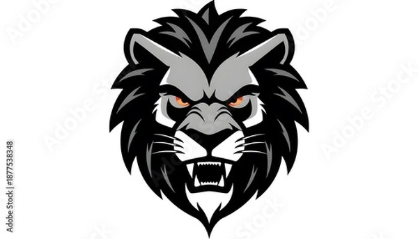 Obraz Powerful Lion Emblem