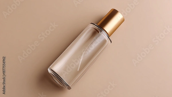 Obraz Cosmetic bottle lying flat mockup