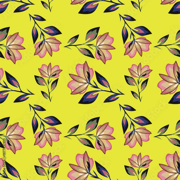 Fototapeta seamless floral pattern