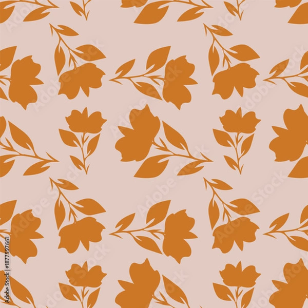 Fototapeta autumn leaves seamless pattern