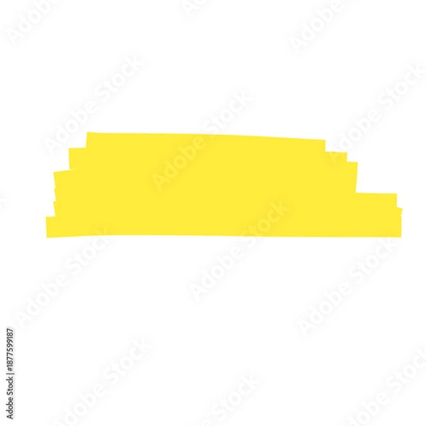 Fototapeta Hand drawn highlight marker lines