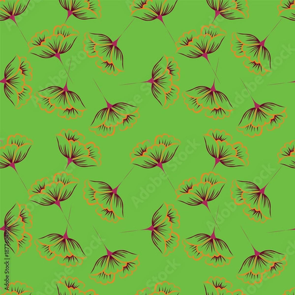 Fototapeta seamless pattern with leaves