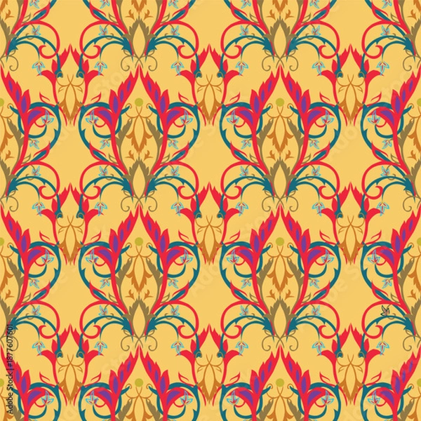 Fototapeta seamless floral pattern