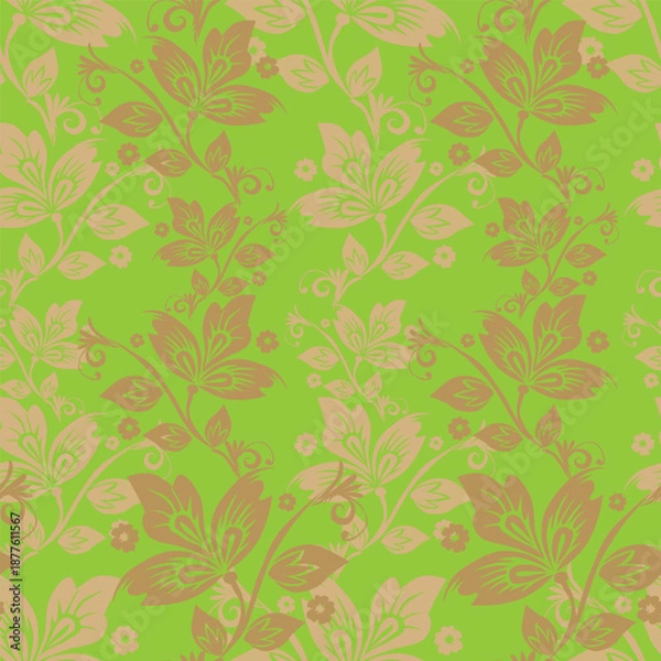 Fototapeta seamless floral pattern