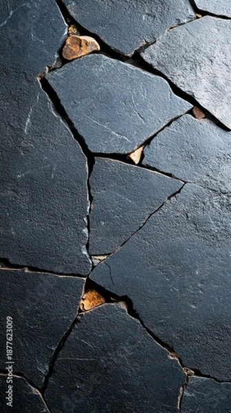 Obraz Cracked surface with uneven texture and shadows.