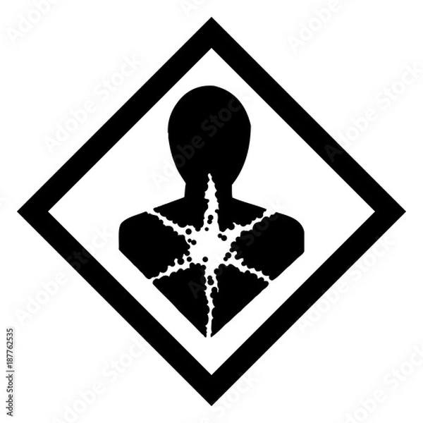 Fototapeta Hazardous icon of hazard from international ghs system