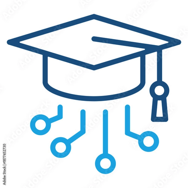 Obraz Artificial Intelligence Education Outline Style