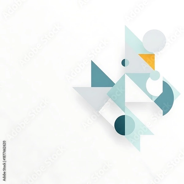 Obraz Geometric shapes composition with triangles and circles